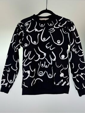 Rare Gravel & Gold Boobs sweatshirt- size 1 (xs)